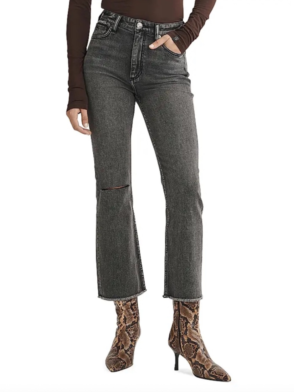 Rag & Bone Casey High Rise Ankle Flare Serwholes